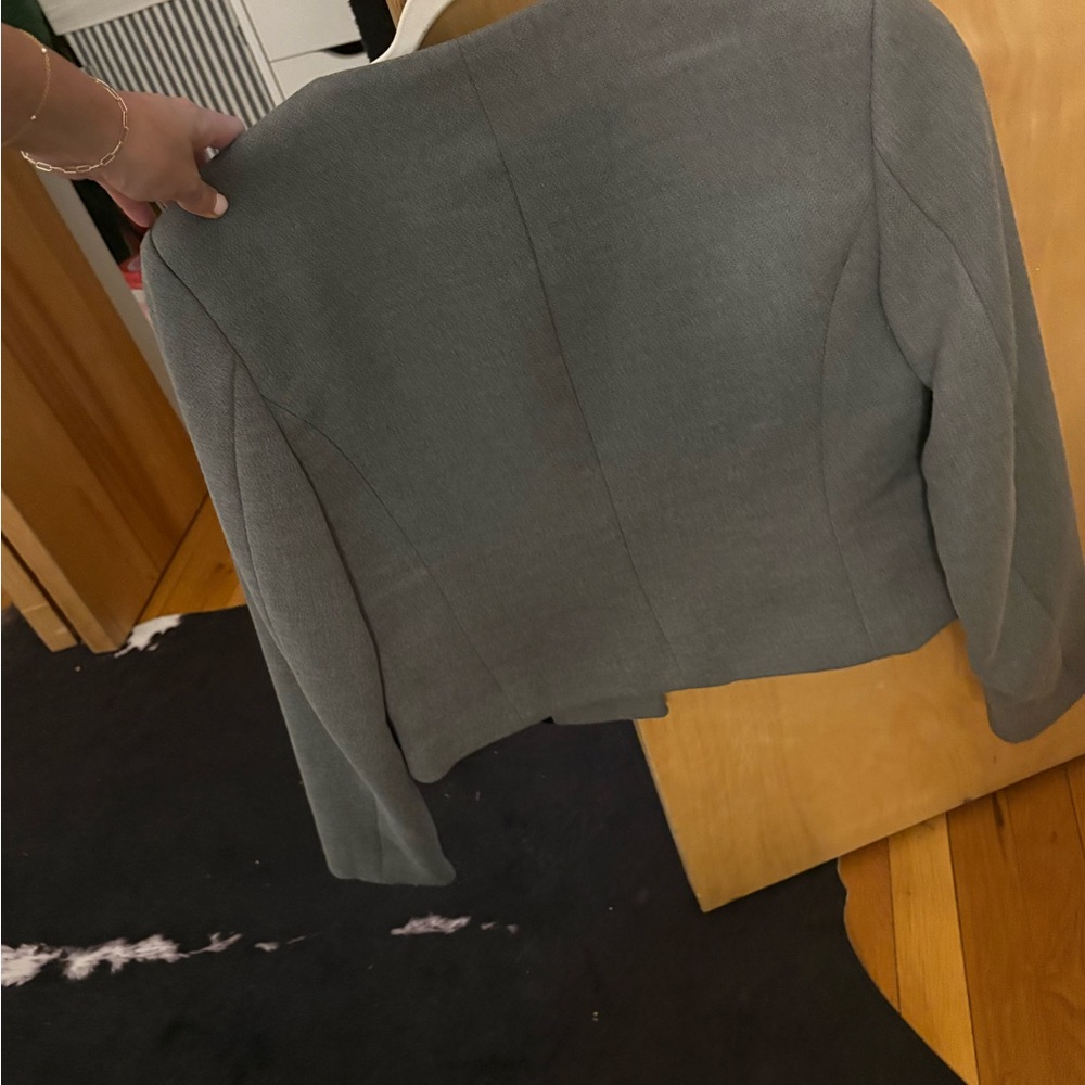 Zara Gray Women's Blazer with Silver Buttons - Picture 5 of 5